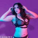 CALEXOTICS - EUPHORIA HARNESS BUCKLE HALTER PLUS SIZE BLACK